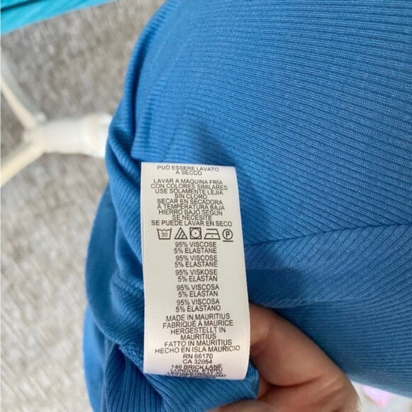 Urban Outfitters | UO Deja Seamed Mini Dress Sleeveless Ribbed Blue New Medium - Picture 12 of 15